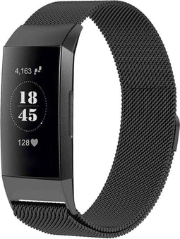 iMoshion Bandje Geschikt voor Fitbit Charge 3 / 4 Maat S - iMoshion Milanees magnetische band - Zwart