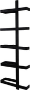 Wijnrek 5 flessen - 22x9x70 - Zwart - Metaal