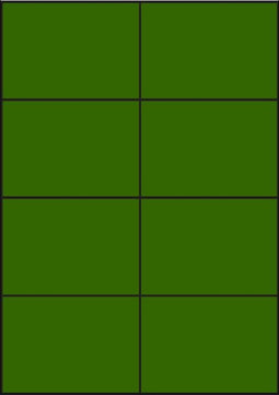 Groene A4 etiketten 105 x 74 mm (100 vel)