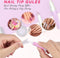 Nageltips Set met lijm, 500-DELIG Nageltips voor Gelnagels Ballerina, 10 Maten Helder Doodskist Nagels Tips met Tip Cutter Nagelbuffer en Bokkenpootje voor Beginners Thuisgebruikers Professionals
