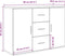 vidaXL - Dressoir - 90x29,5x65 - cm - bewerkt - hout - oud - houtkleurig