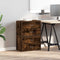 vidaXL - Kasten - met - 2 - lades - 2 - st - 60x31x40 - cm - bewerkt - hout - gerookt - eiken