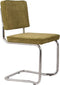 Zuiver Ridge Rib Eetkamerstoelen Groen - Set van 2