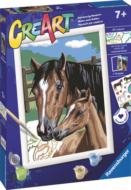 Ravensburger CreArt Foaling Around - Schilderen op nummer voor kinderen