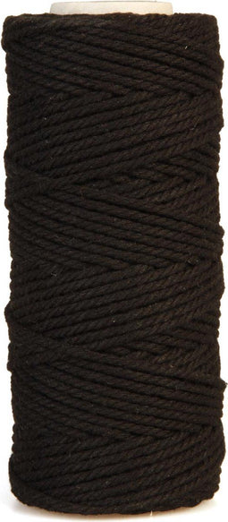 Bouhon macramétouw 200 g , ca.130 m, dikte: 2 mm, zwart