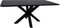 Rechthoekige eettafel Zurich- 220x100x75,8 - Zwart - Acaciahout/metaal