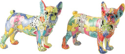 J-Line decoratie Bulldog Ogen Staand Pop-Art - polyresin - mix