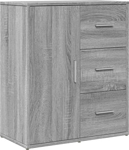 vidaXL - Dressoir - 60x31x70 - cm - bewerkt - hout - grijs - sonoma