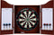 Longfield Darts - Houten kabinet - Dartbord 46 cm - 6 Steeltip pijlen - Kleur Rood/Bruin