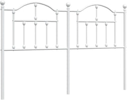 vidaXL - Hoofdbord - 150 - cm - metaal - wit