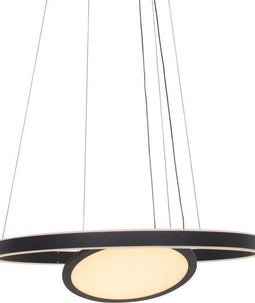 Steinhauer Ringlux - Hanglamp - 60 cm - ingebouwde LED-module - zwart - 3514ZW