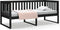 vidaXL - Slaapbank - 90x200 - cm - massief - grenenhout - zwart