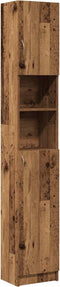 vidaXL - Badkamerkast - 32x25,5x190 - cm - bewerkt - hout - oud - houtkleurig