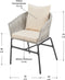 Juskys Tuinstoelen - 2 Rope stoelen - Inclusief rug- en zitkussens - Lichtgrijs