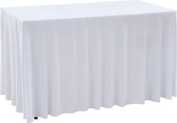 vidaXL - Tafelhoezen - stretch - 120x60,5x74 cm - wit (2 stuks)