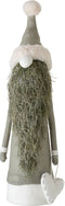 J-Line decoratie Kerstman Deco Staand - texiel - groen - large