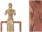Decoratieve figuren Blokfluit Bruin Hout Metaal 13 x 27 x 13 cm
