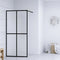 vidaXL - Inloopdouchescherm - 100x195 - cm - donker - gehard - glas