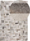 KORFEZ - Laagpolig vloerkleed - Grijs - 160 x 230 cm - Leer