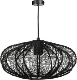 Mica Decorations Kanti Hanglamp - H17 x Ø31 cm - Metaal - Zwart