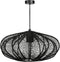 Mica Decorations Kanti Hanglamp - H17 x Ø31 cm - Metaal - Zwart