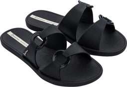 Ipanema Ella Slides - Platte sandalen - 2 brede banden - Zwart - Maat 37