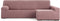 Hoes voor chaise longue met lange armleuning rechts Eysa JAZ Roze 180 x 120 x 360 cm