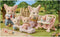 Sylvanian Families 5696 Familie woestijn vos- 4 fluweelzachte speelfiguren- duo kinderwagen - speelset