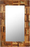 vidaXL - Wandspiegel - 60x60 - cm - massief - gerecycled - hout