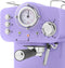 Swan Retro Espressomachine – Gebruikt Gemalen Koffie en Koffiepads – Paars