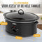 Strex Slowcooker 3.5L - 3 Warmtestanden - Keramische Binnenpan - Zwart