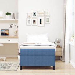 vidaXL - Bed - Frame - Blauw - 90x200 - cm - Corduroy - Stof