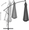vidaXL - Zweefparasol - met - LED-verlichting - metalen - paal - 350 - cm - antraciet