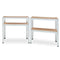 Monzana 2x Stellingkast - 160x90x40cm - Belastbaar tot 700kg - Zilver (2 stuks)