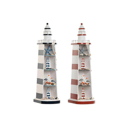 Decoratieve figuren Home ESPRIT Blauw Rood Koplamp 14 x 16 x 52 cm (2 Stuks)