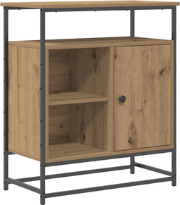 vidaXL - Sideboard - Artisan - Eiken - 69x35x80 - cm - Gemaakt - van - Engineered - Wood - en - Staal