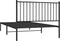 vidaXL - Bedframe - met - hoofdbord - metaal - zwart - 107x203 - cm