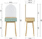 DREATTE TAFEL 1 LADE 1 MIROR - CHENE EN GROEN Decor - Massieve houten voeten - L 50 x D 40 x H 135 cm - Gardenia
