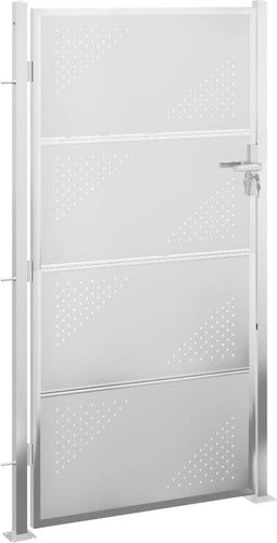 vidaXL - Tuinpoort - 100x200 - cm - roestvrij - staal