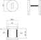 Intersteel Rozet met sleutelgat ø50x7 mm aluminium zwart