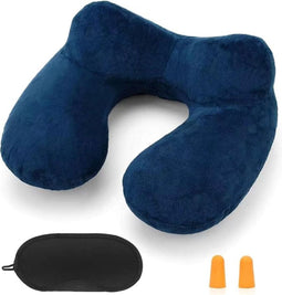 Reiskussen Set - Inclusief Oogmasker - Oordopjes en Draagtas - Compact en Lichtgewicht