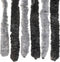 vidaXL - Vliegengordijn - 56x200 - cm - chenille - grijs - en - zwart