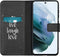iMoshion Hoesje Geschikt voor Samsung Galaxy S21 FE Hoesje Met Pasjeshouder - iMoshion Design Softcase Bookcase - Zwart / Meerkleurig / Live Laugh Love