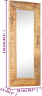 vidaXL - Spiegel - handgesneden - 110x50x2,5 - cm - massief - mangohout