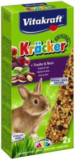 Vitakraft Dwergkonijn Kracker - Noot 2 In 1 - 2 Stuks - Konijnensnack