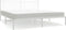 vidaXL - Bedframe - met - hoofdbord - metaal - wit - 180x200 - cm