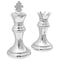 vidaXL - Schaakstandbeelden - 2 - stuks - Zilver - Aluminium