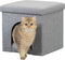 Trixie Relax Iglo - Kattenpoef Alois - Afneembaar deksel met opbergvak - Grijs - 40X38X38 cm