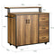 SoBuy Keukenkast op wielen - Dressoir - 2 Deuren + 3 Lades - Max. 75 kg - 113 x 69 x 106 cm