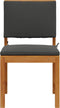 vidaXL - Tuinstoelen - zonder - Armleuningen - met - Kussens - - - Set - van - 2 - - - Massief - Acaciahout